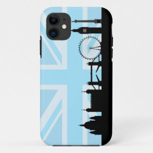 Coques Pour iPhone Sites de Londres sur le ciel bleu d'Union Jack