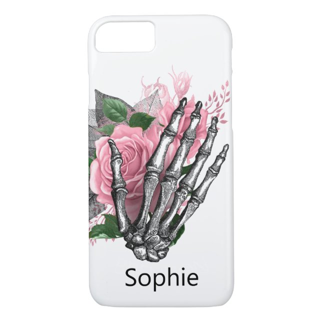 Coques Case-Mate iPhone Skateboard Moderne Dusty Rose Rose Skeleton Main (Dos)