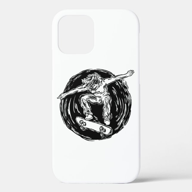 Coques Case-Mate iPhone Skater légendaire faisant du ski de fond en milieu (Verso)