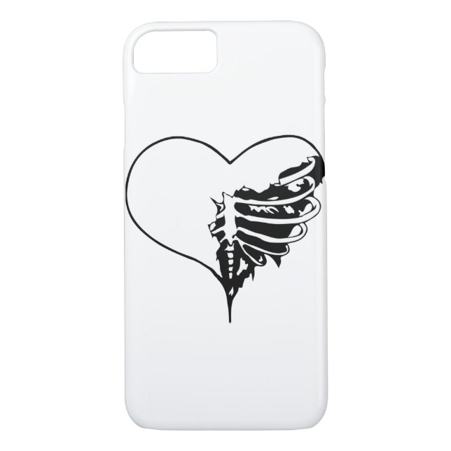 Coques Case-Mate iPhone Skeleheart - Blanc (Dos)