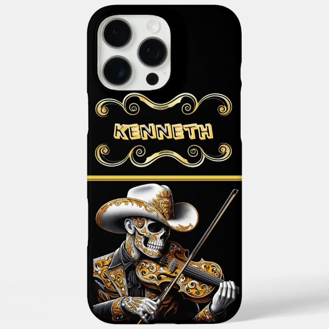 Coques Case-Mate iPhone Skeleton Cowboy Jouer Le Violon (Verso)