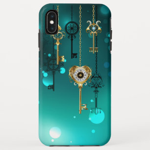 Case-Mate iPhone Case Skeleton Keys on Green Background