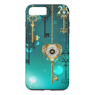 Case-Mate iPhone Case Skeleton Keys on Green Background