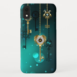 Case-Mate iPhone Case Skeleton Keys on Green Background