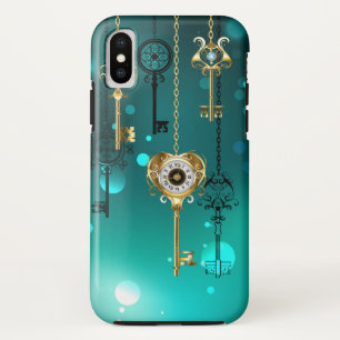 Case-Mate iPhone Case Skeleton Keys on Green Background