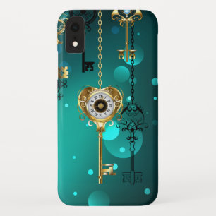 Case-Mate iPhone Case Skeleton Keys on Green Background
