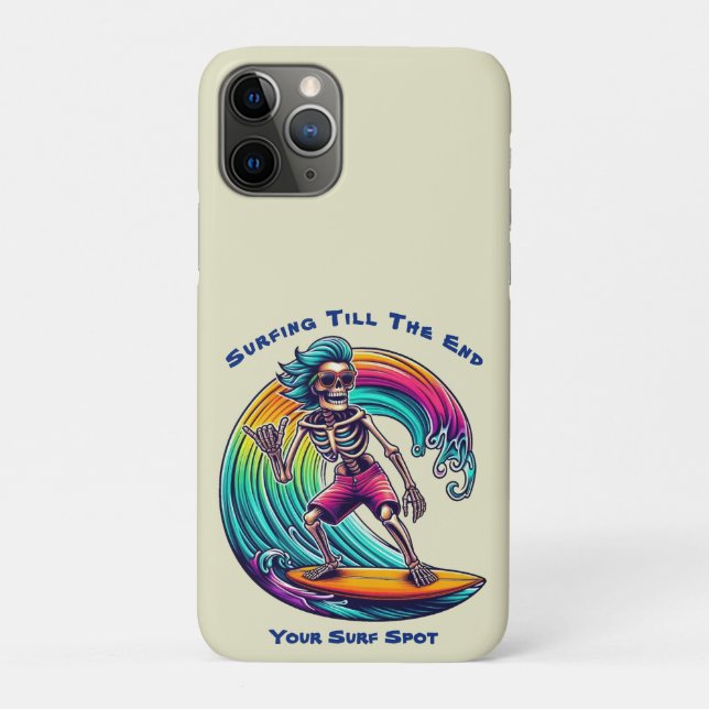 Coques Case-Mate iPhone Skeleton Surfer En Vague (Dos)
