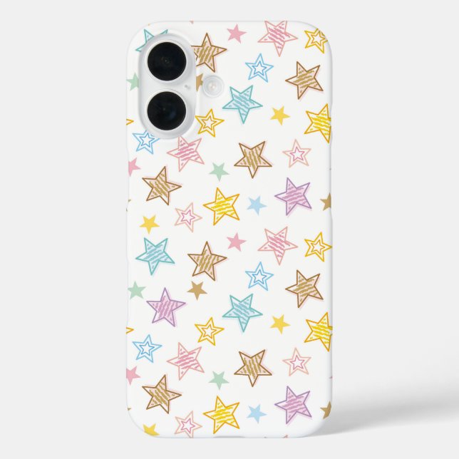 Coques Case-Mate iPhone Sketched Stars Pattern (Verso)