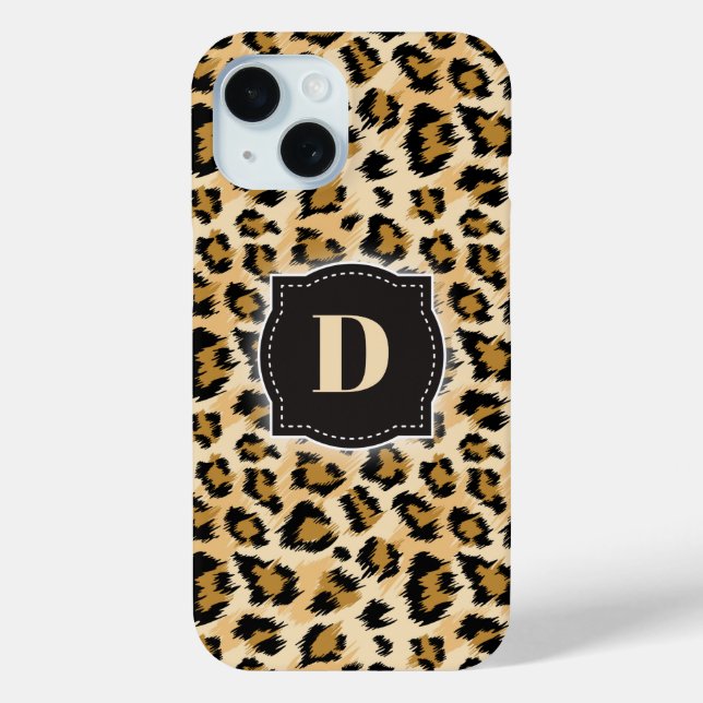 Coques Case-Mate iPhone Sketchy Classic Leopard Motif avec Monogramme pers (Verso)
