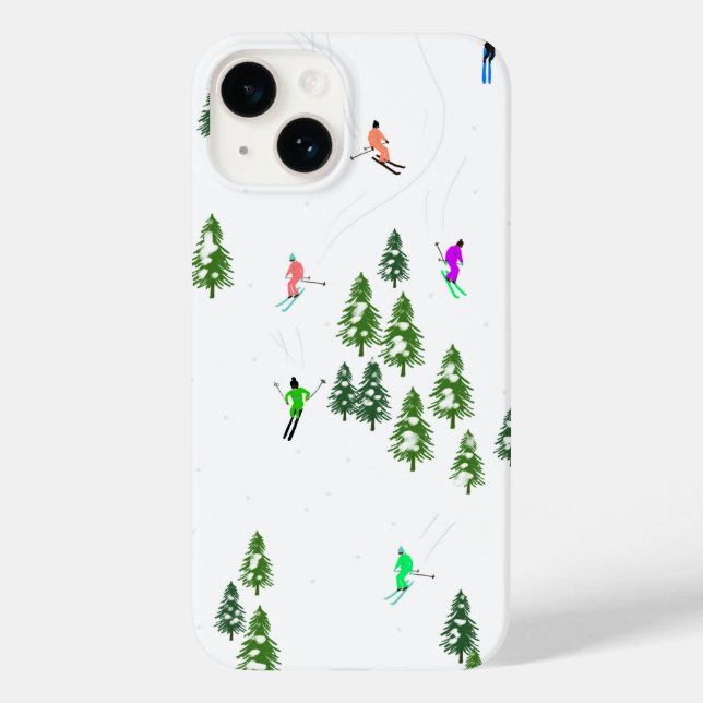 Coques Case-Mate iPhone Ski alpin Ski Ski Arbres d'hiver (Verso)