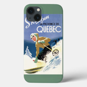 iPhone 13 Case Ski de femme - affiche anglaise et française