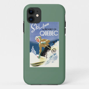 Coques Pour iPhone Ski de femme - affiche anglaise et française