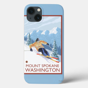 iPhone 13 Case Ski de neige - Mont Spokane,