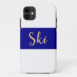 Case-Mate iPhone Case SKI Large Bright Royal Bleu Hiver Blancs