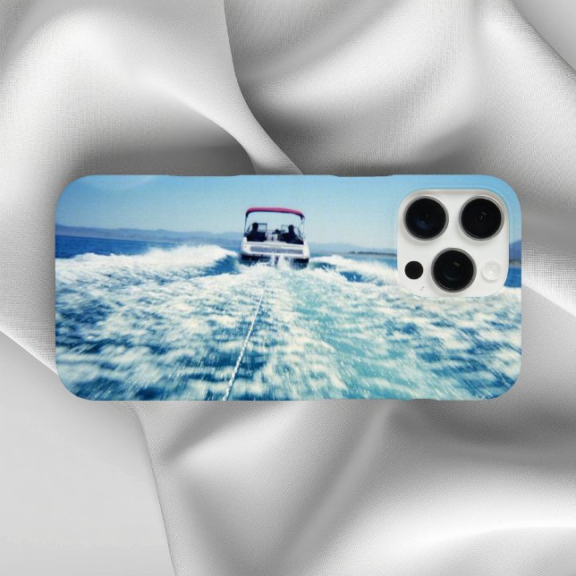 Coques Case-Mate iPhone Ski nautique Derrière la vitesse bateau photo hori (Water Skiing Behind Speed Boat Horizontal Photo Case-Mate iPhone Case)