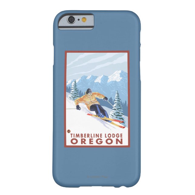 Coques Case-Mate iPhone Skieur de neige de Downhhill - loge de Timberline, (Dos)