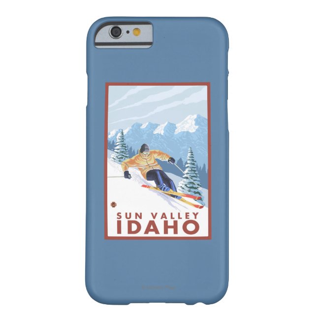 Coques Case-Mate iPhone Skieur de neige de Downhhill - Sun Valley, Idaho (Dos)