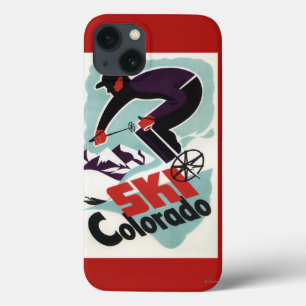 Coque Case-Mate iPhone Skieur noir et par pourpre vêtu