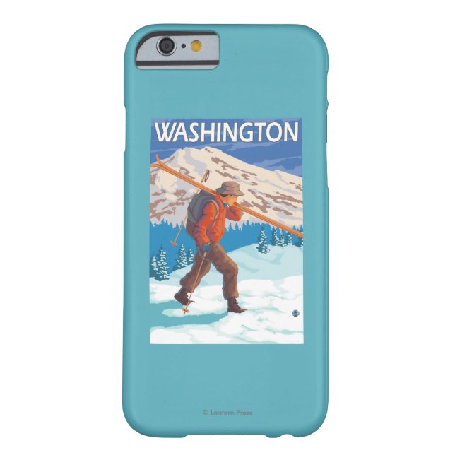 Coques Case-Mate iPhone Skis de transport de neige de skieur - Washington (Dos)