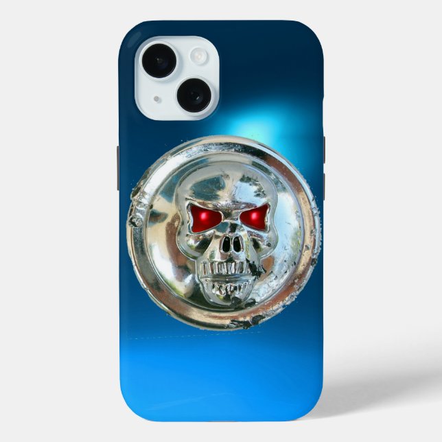 Coques Case-Mate iPhone SKULL RIDERS MONOGRAMME bleu (Verso)