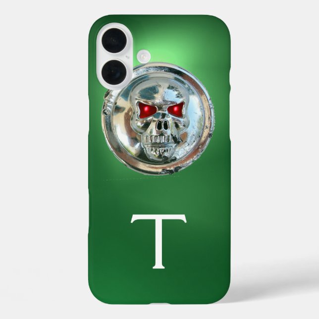 Coques Case-Mate iPhone SKULL RIDERS MONOGRAMME vert (Verso)