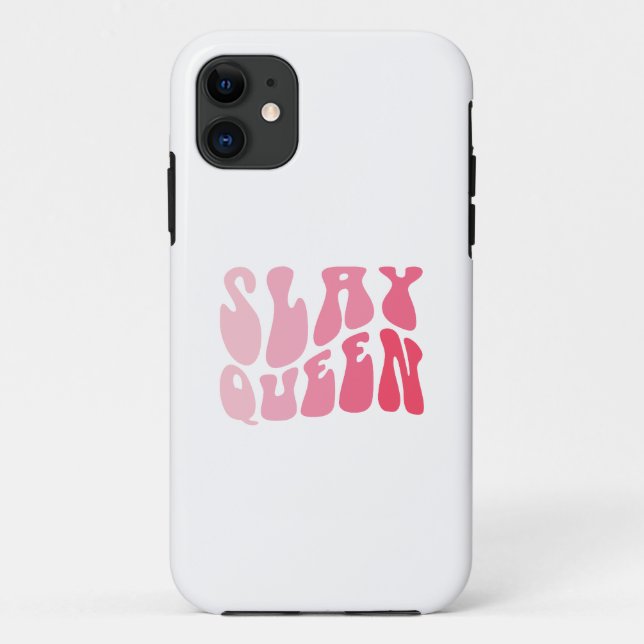 Coques Case-Mate iPhone Slay Queen Slang Self Confiance Flawless Funny (Dos)