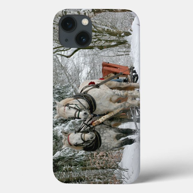 Coques Case-Mate iPhone Sleigh Ride in Winter Wonderland (Verso)