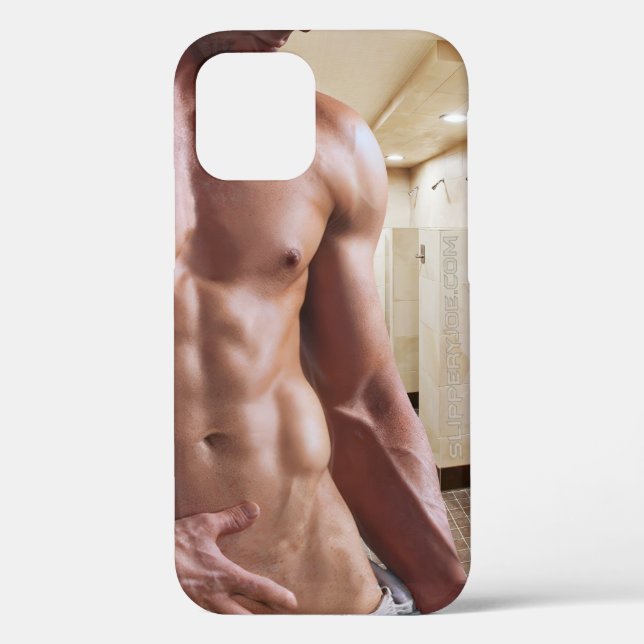 Coques Case-Mate iPhone SlipperyJoe cheminée homme musclé six pack abs (Verso)