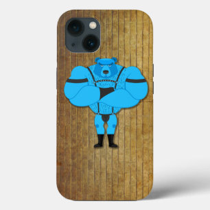 Case-Mate iPhone Case SlipperyJoe's gay muscle bear cartoon thong cuir