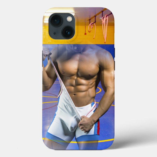 Coques Case-Mate iPhone SlipperyJoe's musculaire bulge six pack gym trai (Verso)