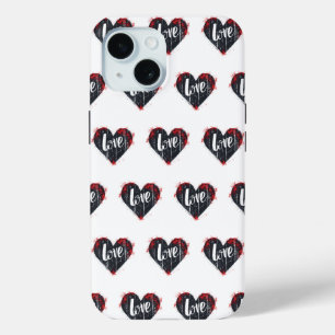 Coque Case-Mate iPhone Slogan Black Heart Love