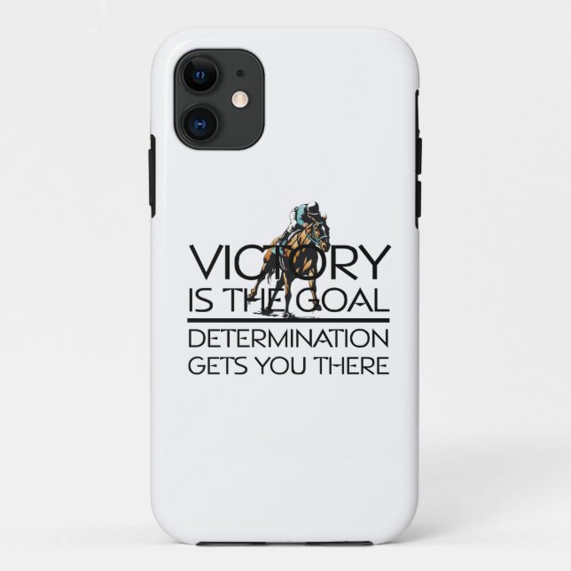 Coques Case-Mate iPhone Slogan SUPÉRIEUR de victoire de course de cheval (Dos)