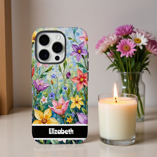 Coque iPhone 16 Pro Smartphone Abstrait géométrique texturé Pastel