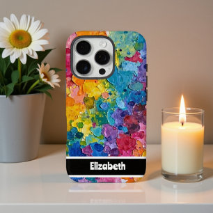 Coque iPhone 16 Pro Smartphone Abstrait Impasto