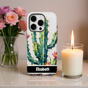 Coque iPhone 16 Pro Smartphone Impasto Cactus Bloom