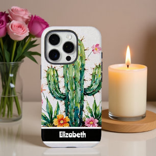 Coque iPhone 16 Pro Smartphone Impasto Cactus Blossom