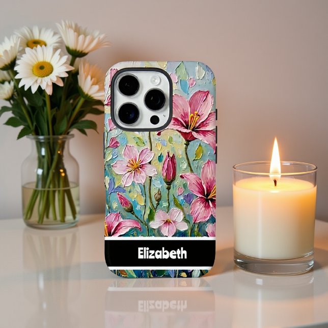 Coques Case-Mate iPhone Smartphone Jardin Floral Peint Vibrant (Créateur téléchargé)