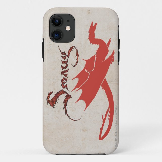 Coques Case-Mate iPhone SMAUG™ Silhouette & Name (Dos)