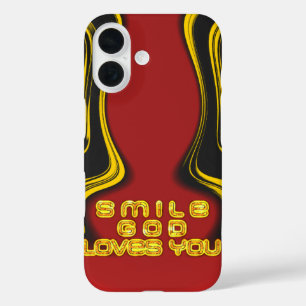 Coque Pour iPhone 16 Smile God Loves You Personnaliser Produit
