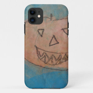 Coques Pour iPhone Smiling Pumkin, Halloween Kids Art Watercolor