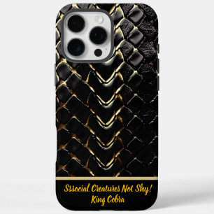 Coque iPhone 16 Pro Max Snakeskin scintillant présentant l'art de la natur