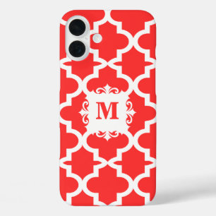 Coques iPhone 16 Plus Snapdragon Coral Carrelage marocain Personnalisé i