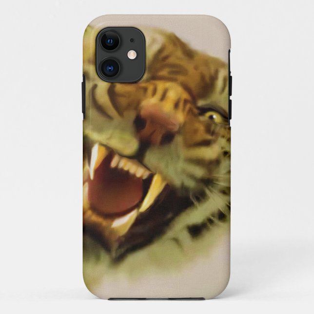 Coques Case-Mate iPhone Snarling Bengale Tiger Big Cat Wildlife Art (Dos)