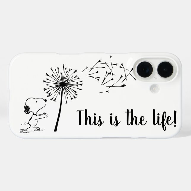 Coques Case-Mate iPhone Snoopy Avec Dandelion (Verso (horizontal))
