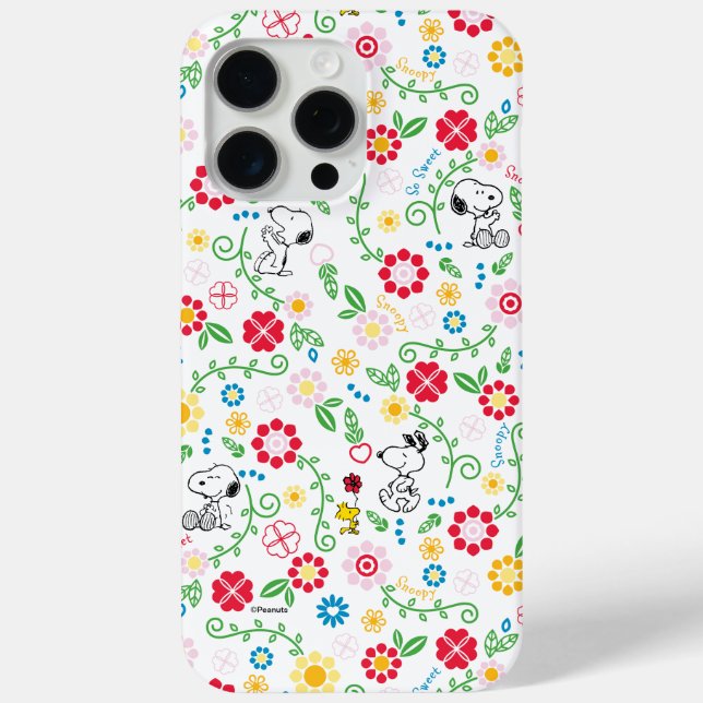 Coques Case-Mate iPhone Snoopy So Sweet Flower Motif (Verso)