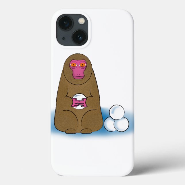 Coques Case-Mate iPhone Snow Monkey Snowball Fighter (Verso)