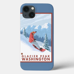 Coque Case-Mate iPhone Snowboarder Scene - Glacier Peak, Washington