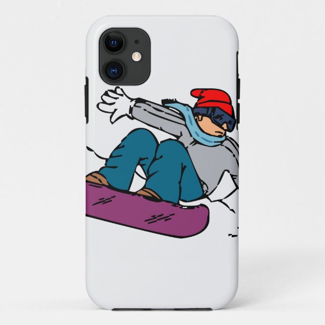 Coques Case-Mate iPhone Snowboardeur cool | cadeau snowboard | l'amour hiv (Dos)