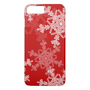 Etui iPhone Case-Mate Snowflakes blanc rouge Noël minimaliste
