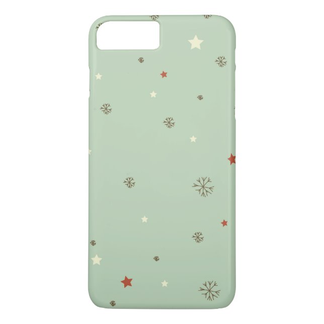 Coques Case-Mate iPhone Snowflakes et étoiles de Noël (Dos)